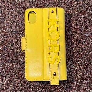 Michael Kors Yellow Leather iPhone X Plus Phone Case